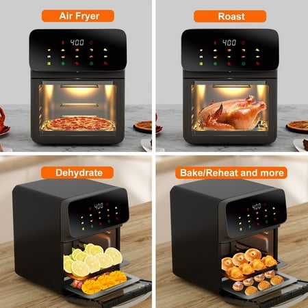 Bluebow Air Fryer 12QT 10-in-1, Black