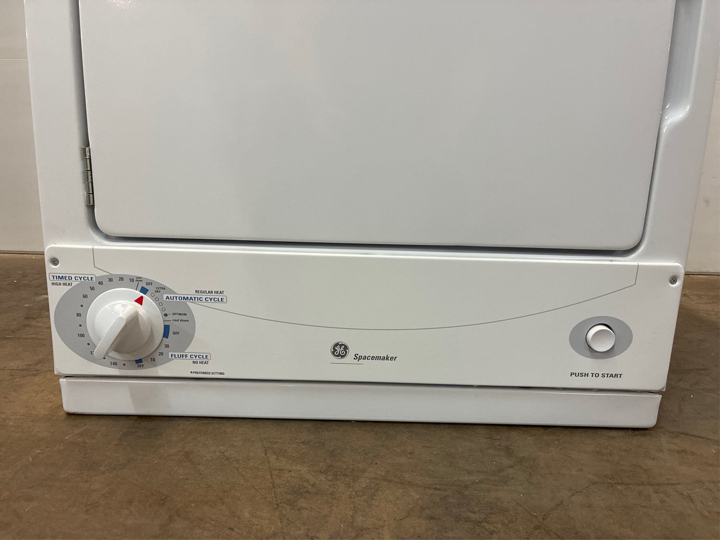 GE 3.6-cu ft Stack Vented Electric Dryer