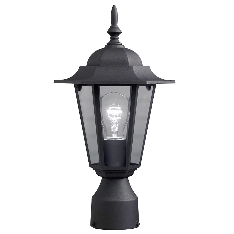 Steinbeck 14.92-in Sand Black Outdoor Lantern