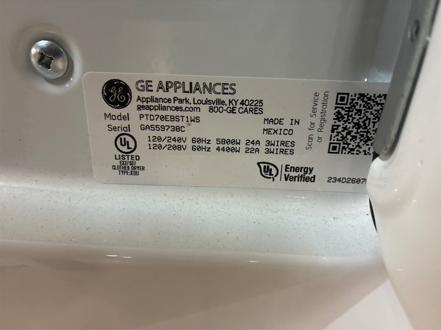 GE Profile 7.4-cu ft Electric Dryer (White)