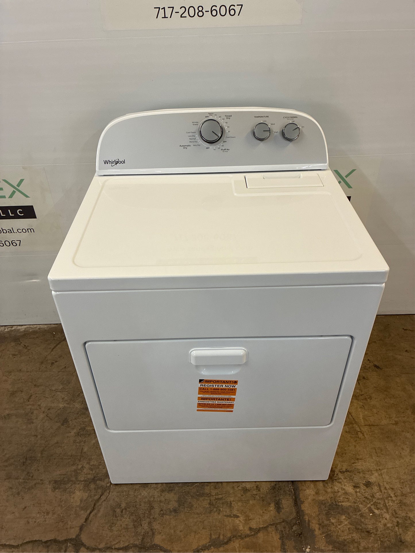 Whirlpool 7.0 cu ft Electric Dryer AUTODRY