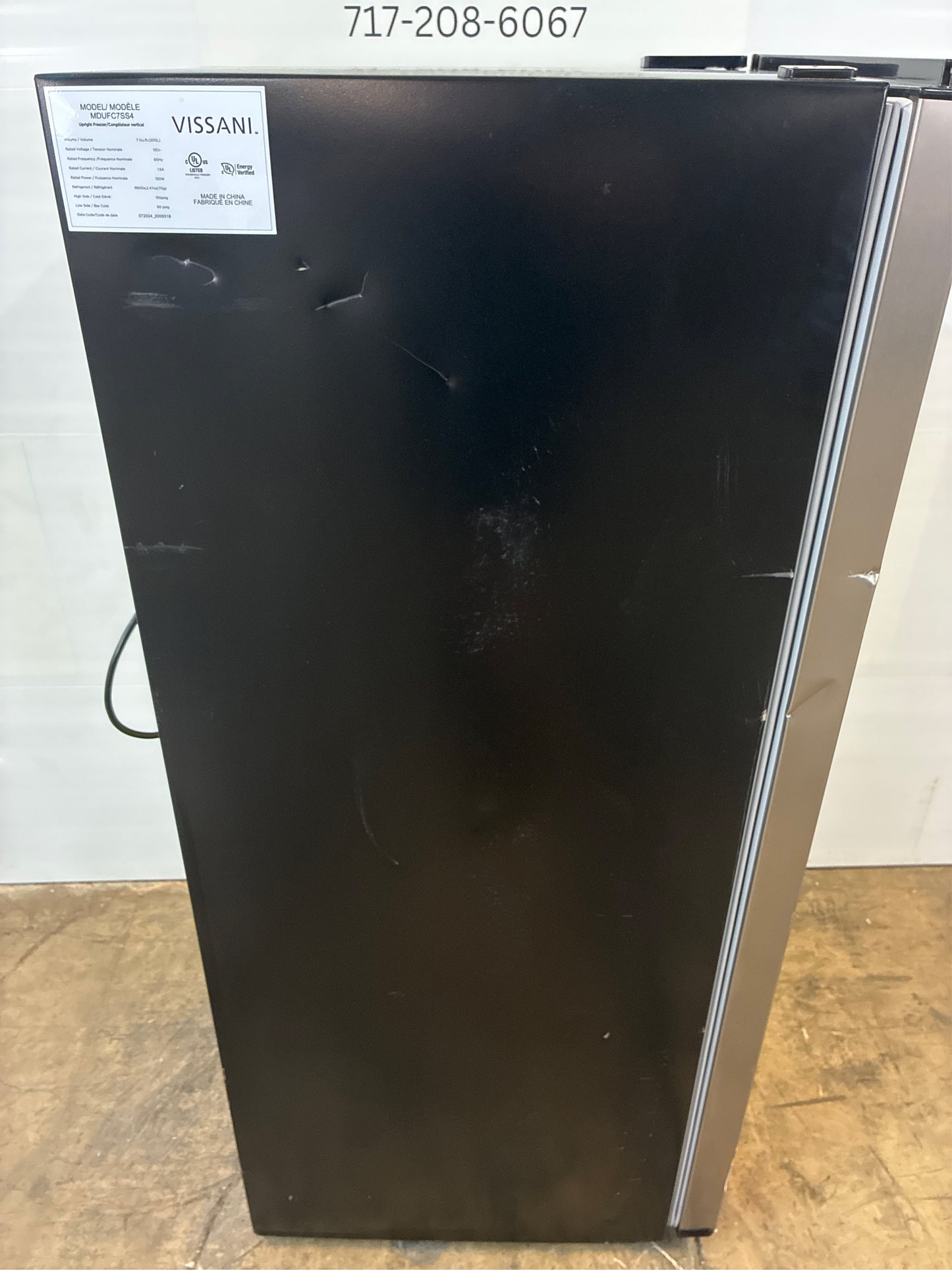 Vissani 7.1 cu. ft. Convertible Freezer Steel