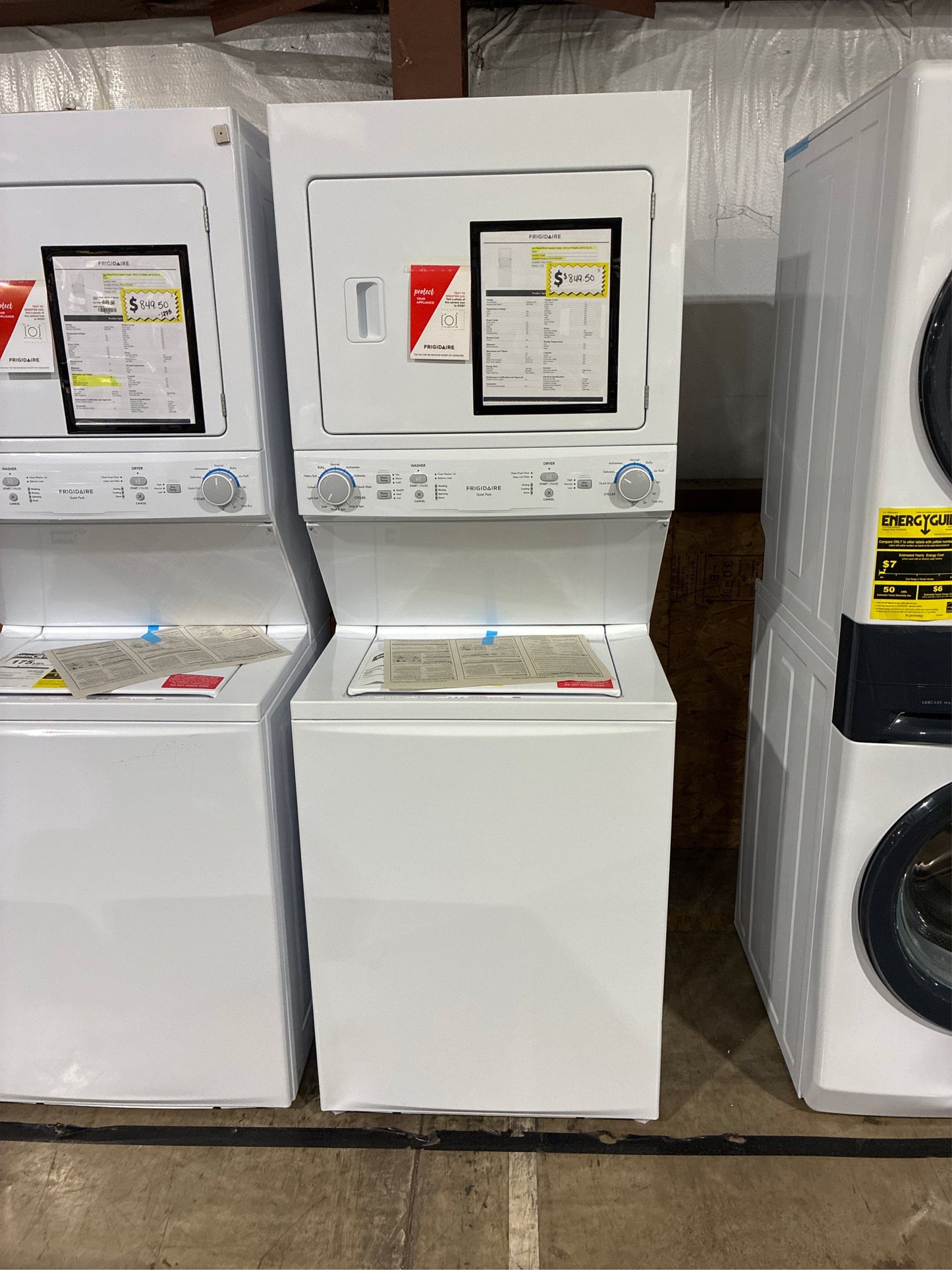 3.9 cu ft Washer & 5.6 cu ft Gas Dryer Combo White