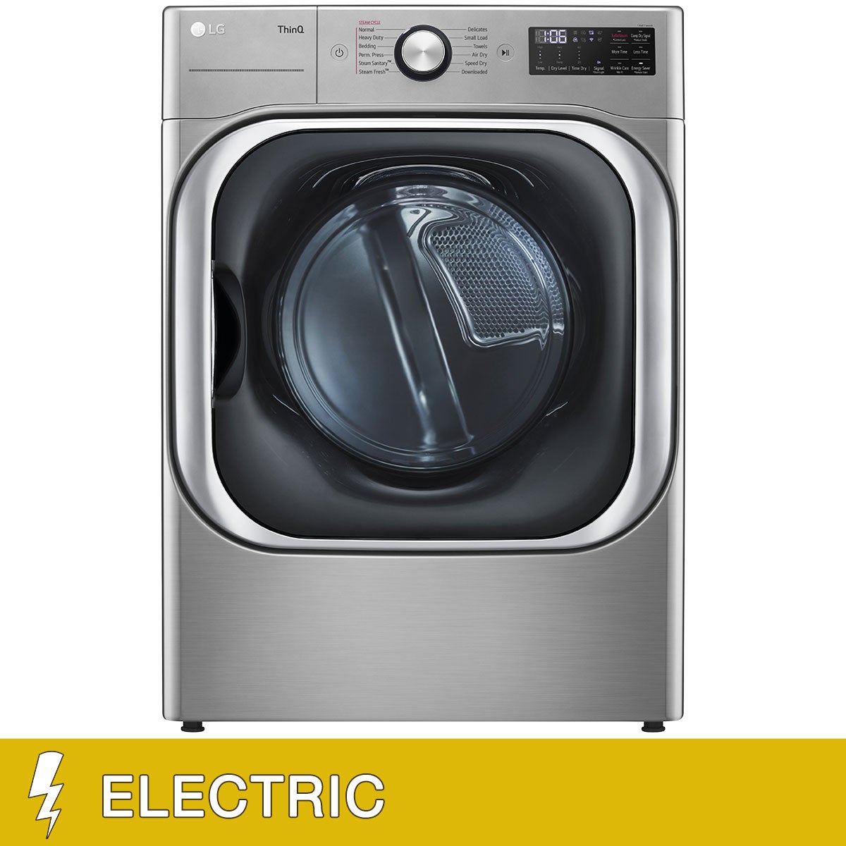 LG 9.0cu.ft Smart Wi-Fi Elec Dryer TurboSteam