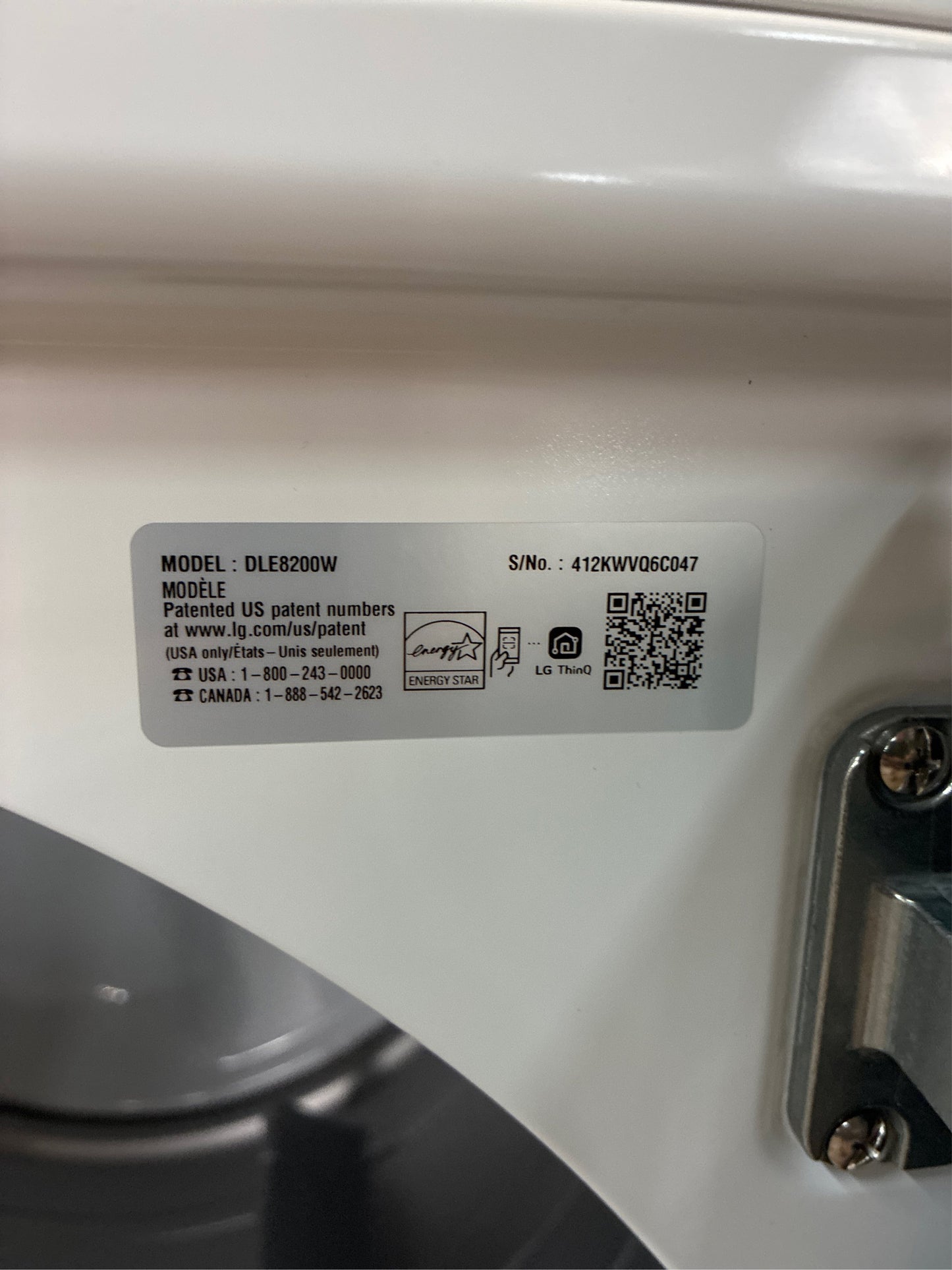LG 7.3 cu. ft. Electric Dryer, Wi-fi Enabled
