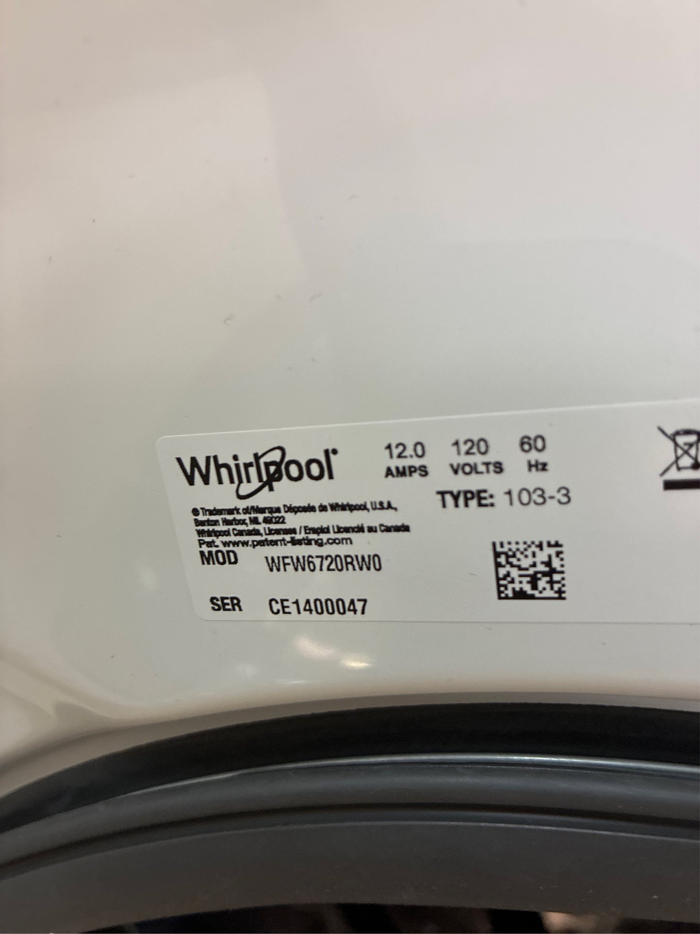 Whirlpool 5.0 cu. ft. Front Load Washer - FreshFlow