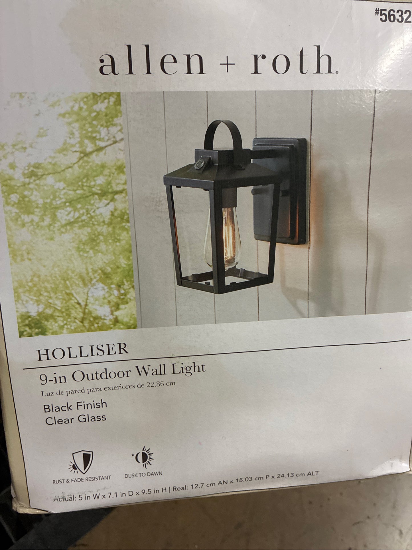 Allen+roth 9-in Outdoor Wall Light