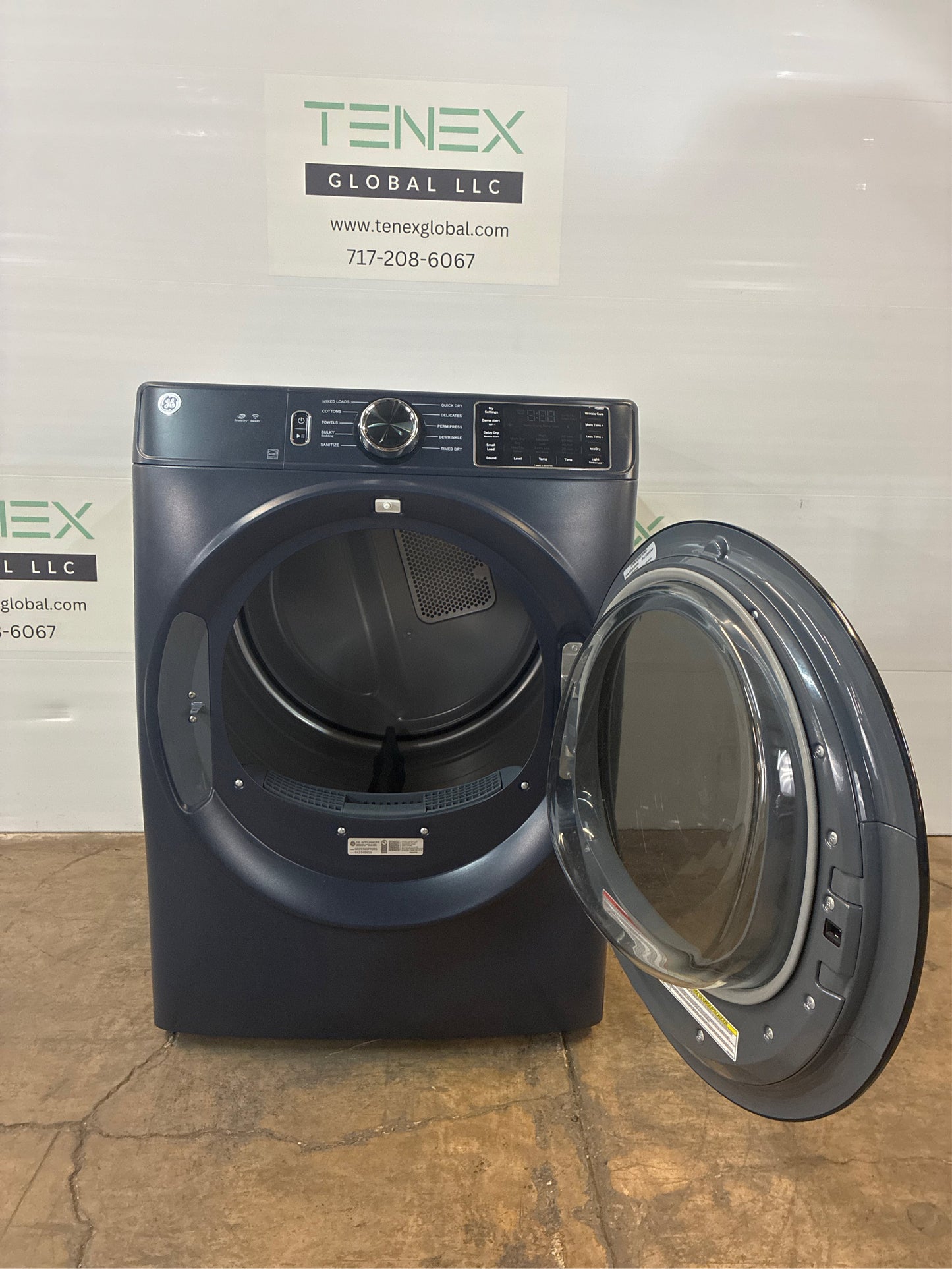 GE 7.8-cu ft Smart Gas Dryer (Sapphire Blue)