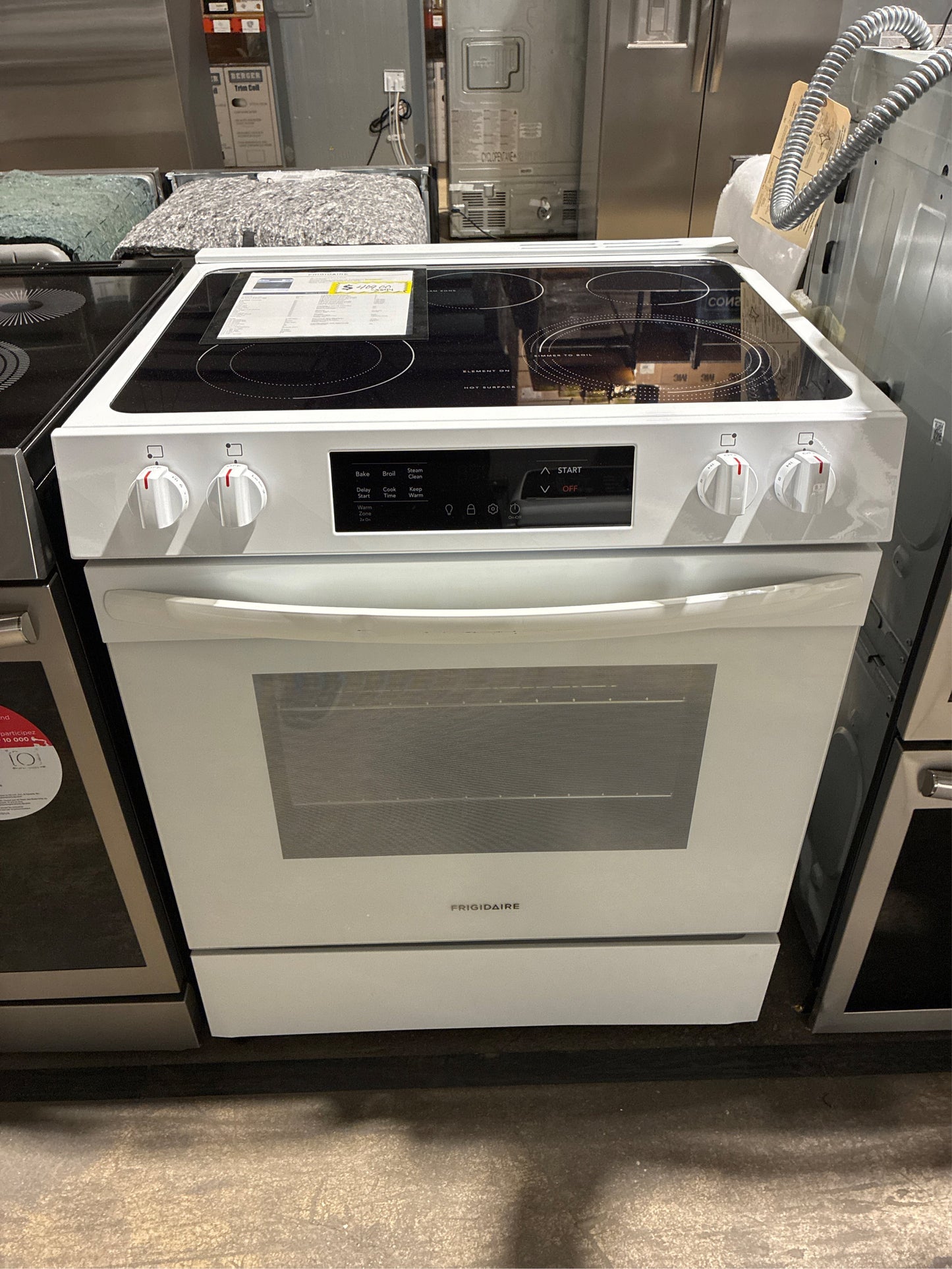 30 in. 5-Burner Slide-In Electric Range, White