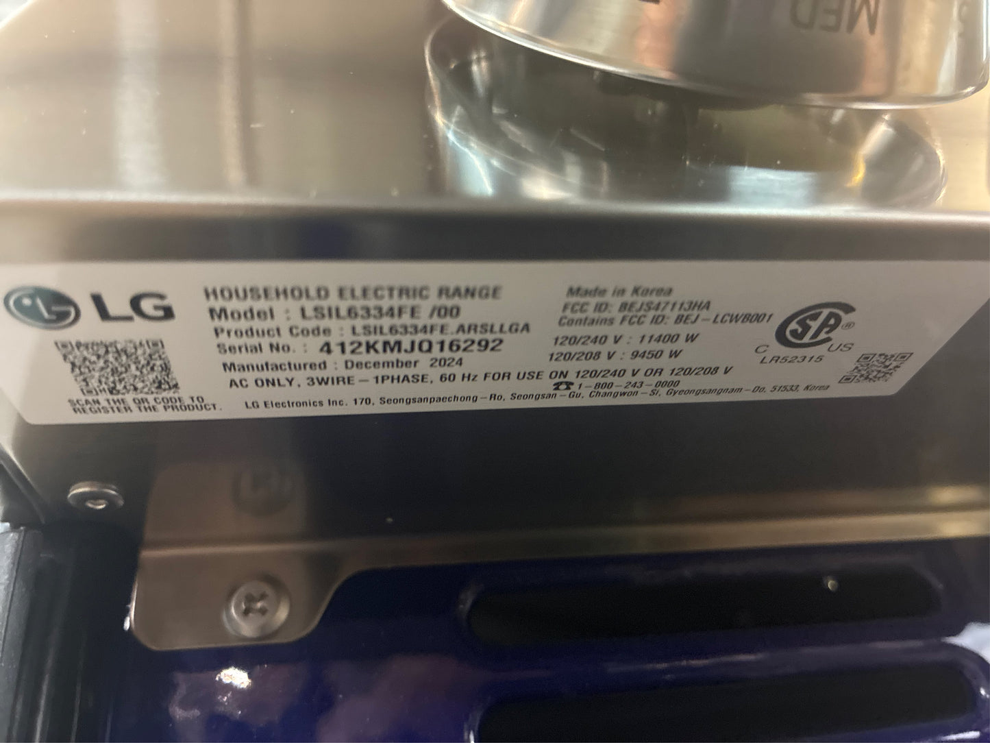 LG 30-in Induction Electric Range, Steel