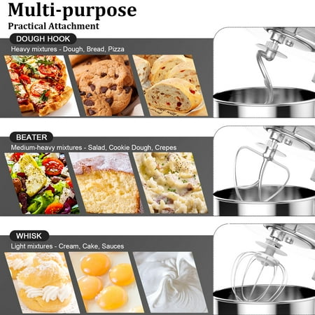 LINKChef Stand Mixer, 5.3QT 800W 6+P Speeds