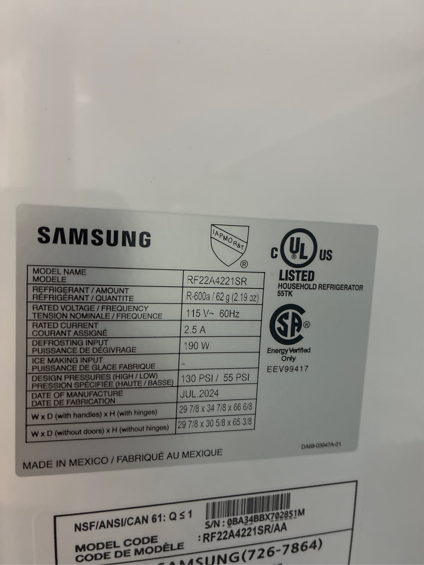 22 cu. ft. French Door Smart Refrigerator SS