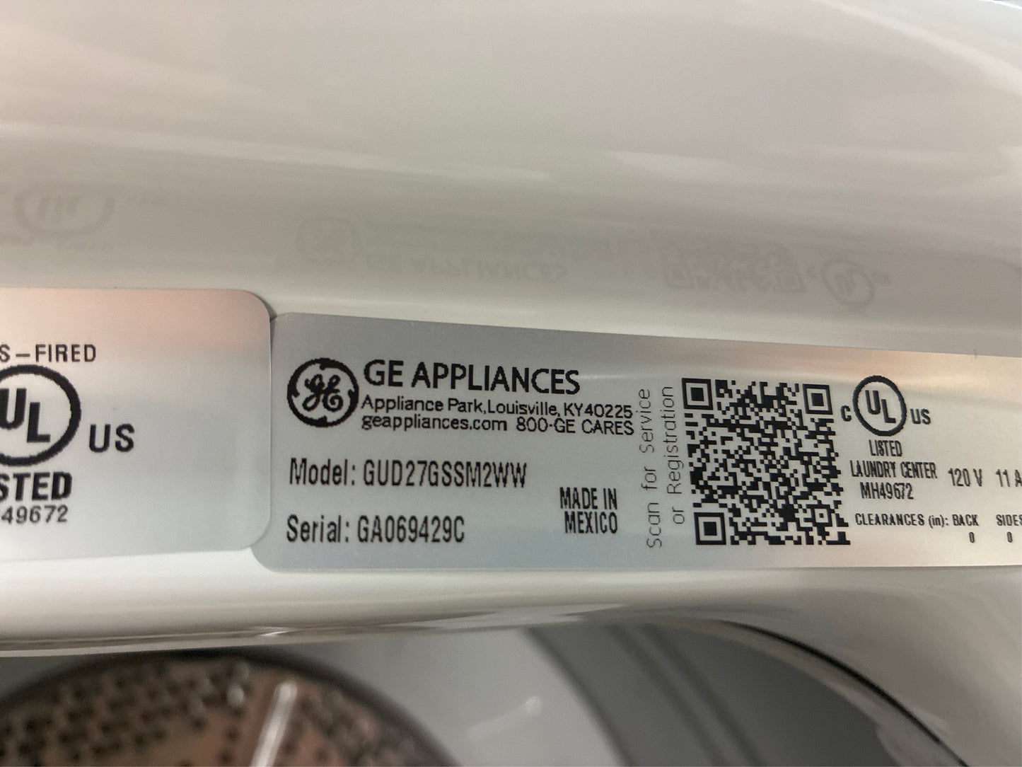3.8/5.9 cu. ft. Washer/Dryer Combo White
