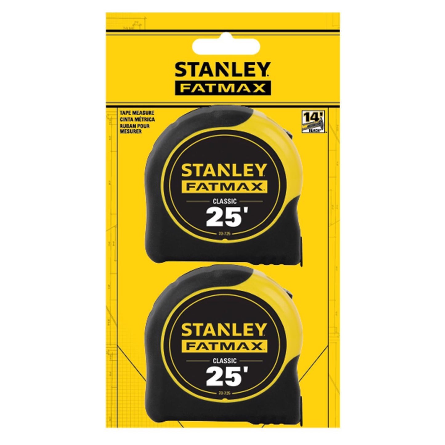 STANLEY FatMax Tape Measure, 25 ft x 1-1/4 in