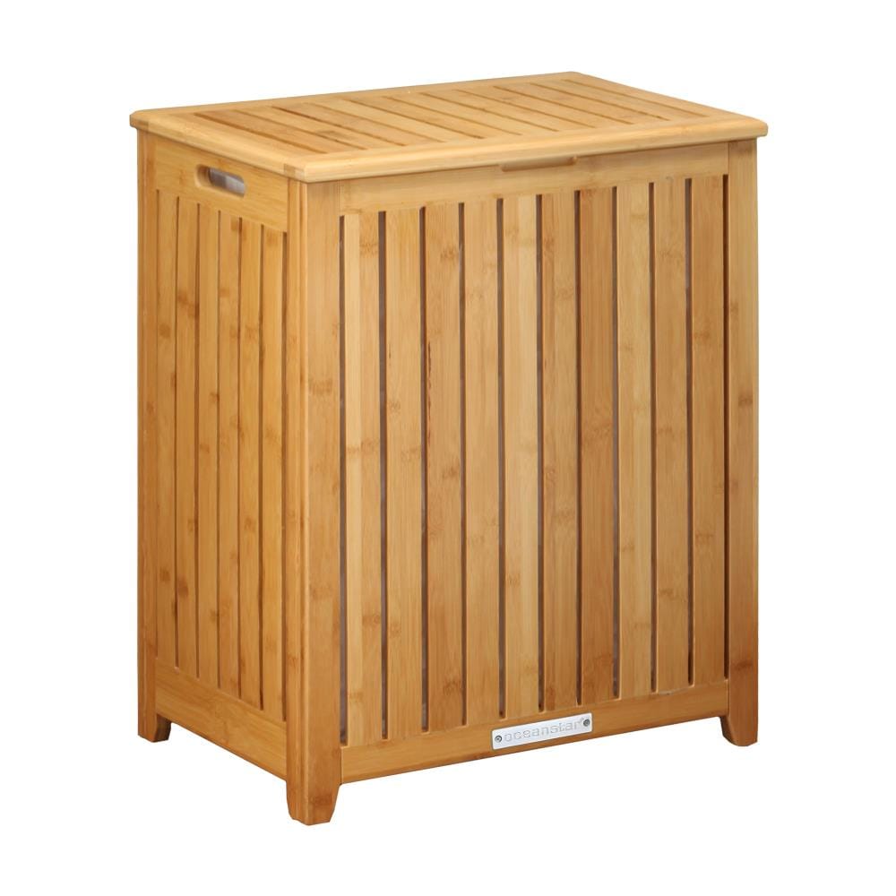 Oceanstar Bamboo Laundry Hamper with Lid