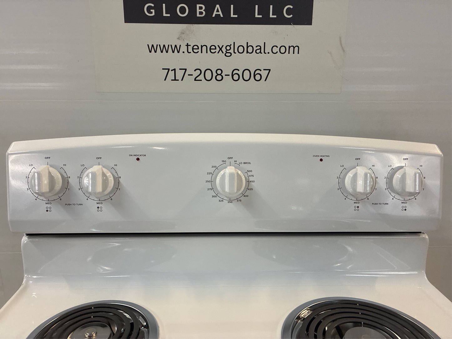 Amana 30 in. 4 Burner Electric Range, White, Glass Door