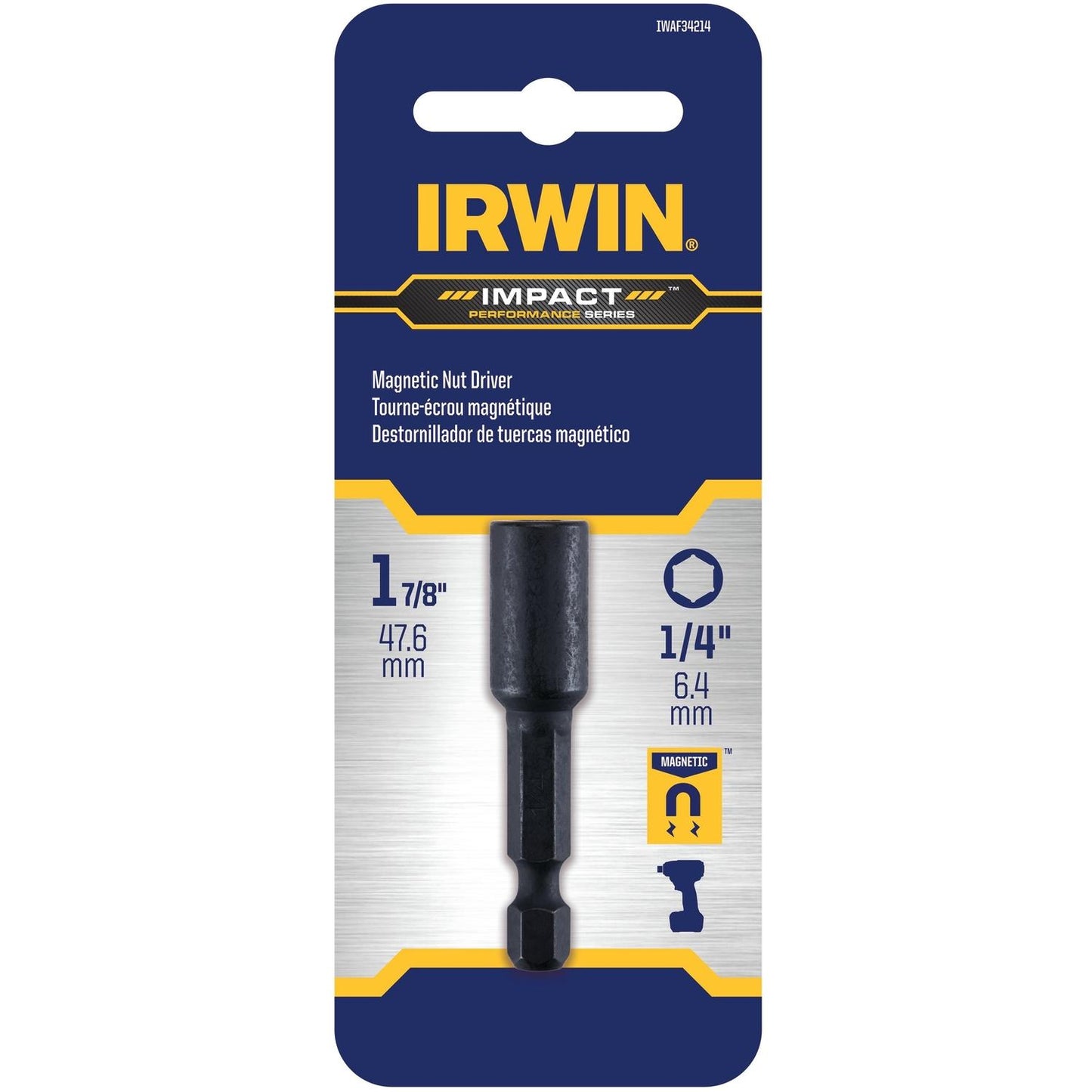 Irwin Impact Lobular Power Nut Driver 1-7/8 in. L