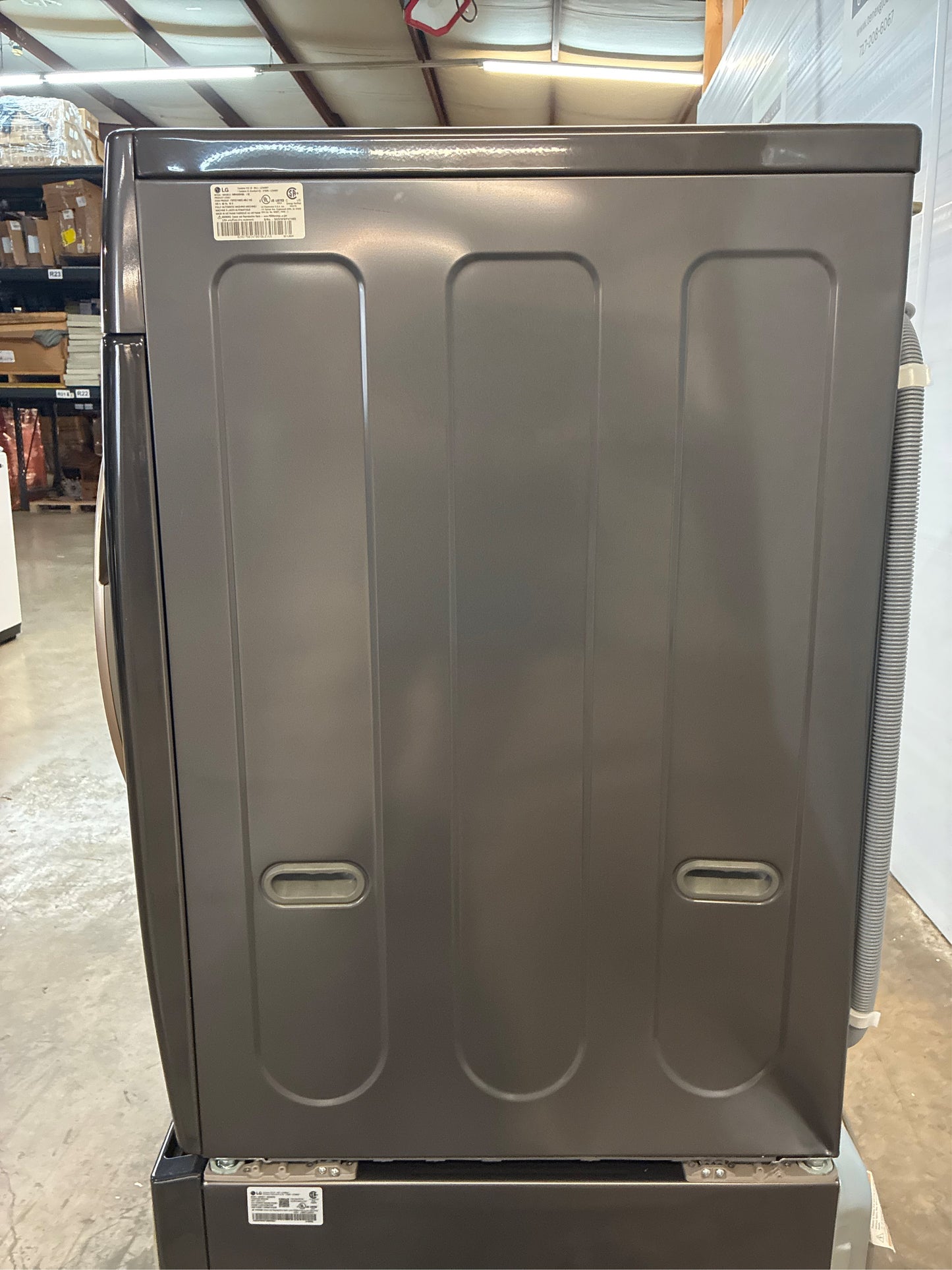 LG 4.5 Cu. Ft. Front Load Washer, Black Steel