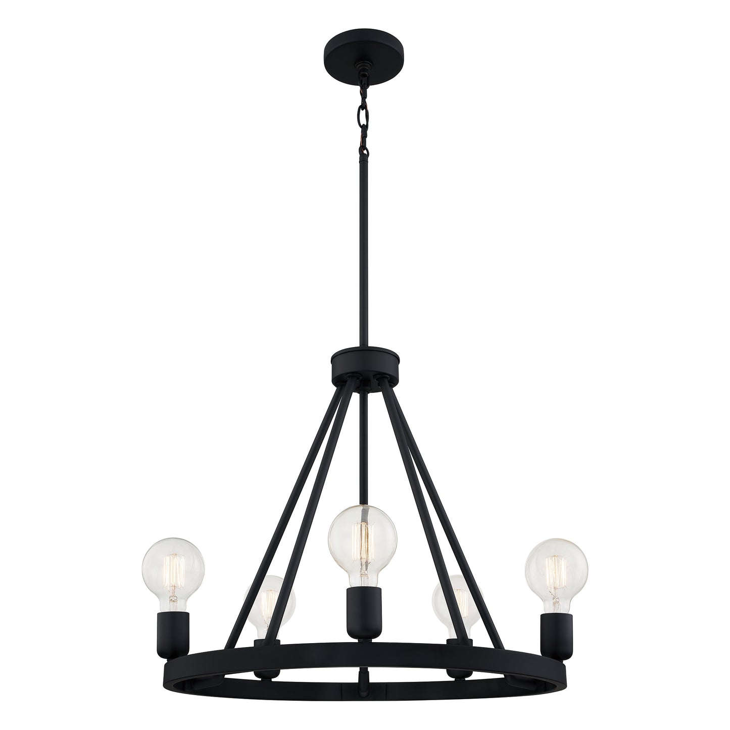 Quoizel Pendle 5-Light Matte Black Chandelier