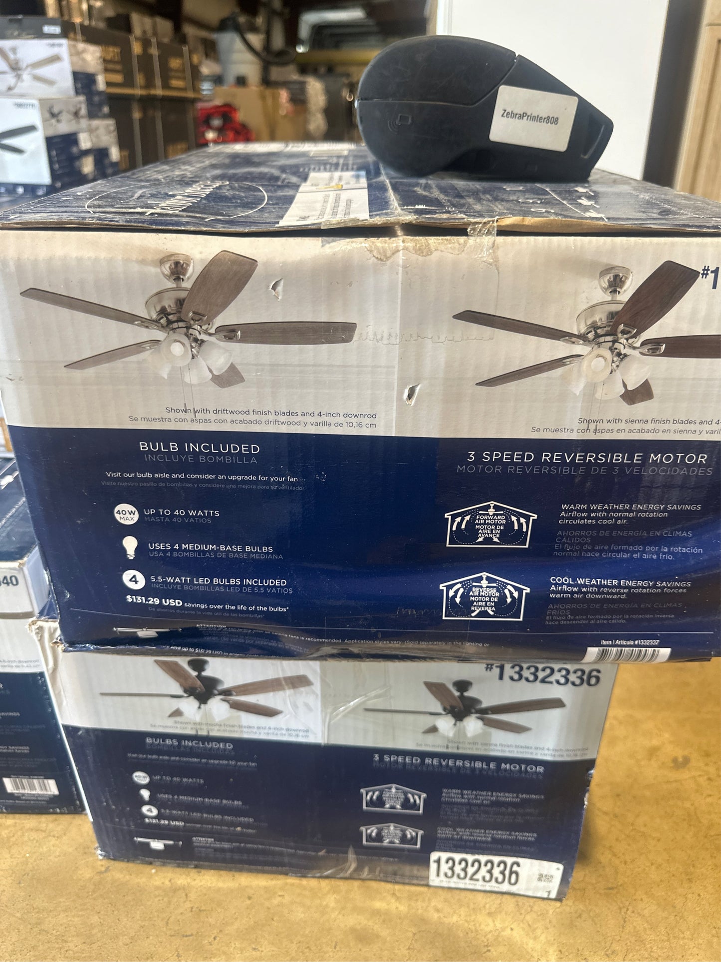 Harbor Breeze Notus 52-in Brushed Nickel LED Fan