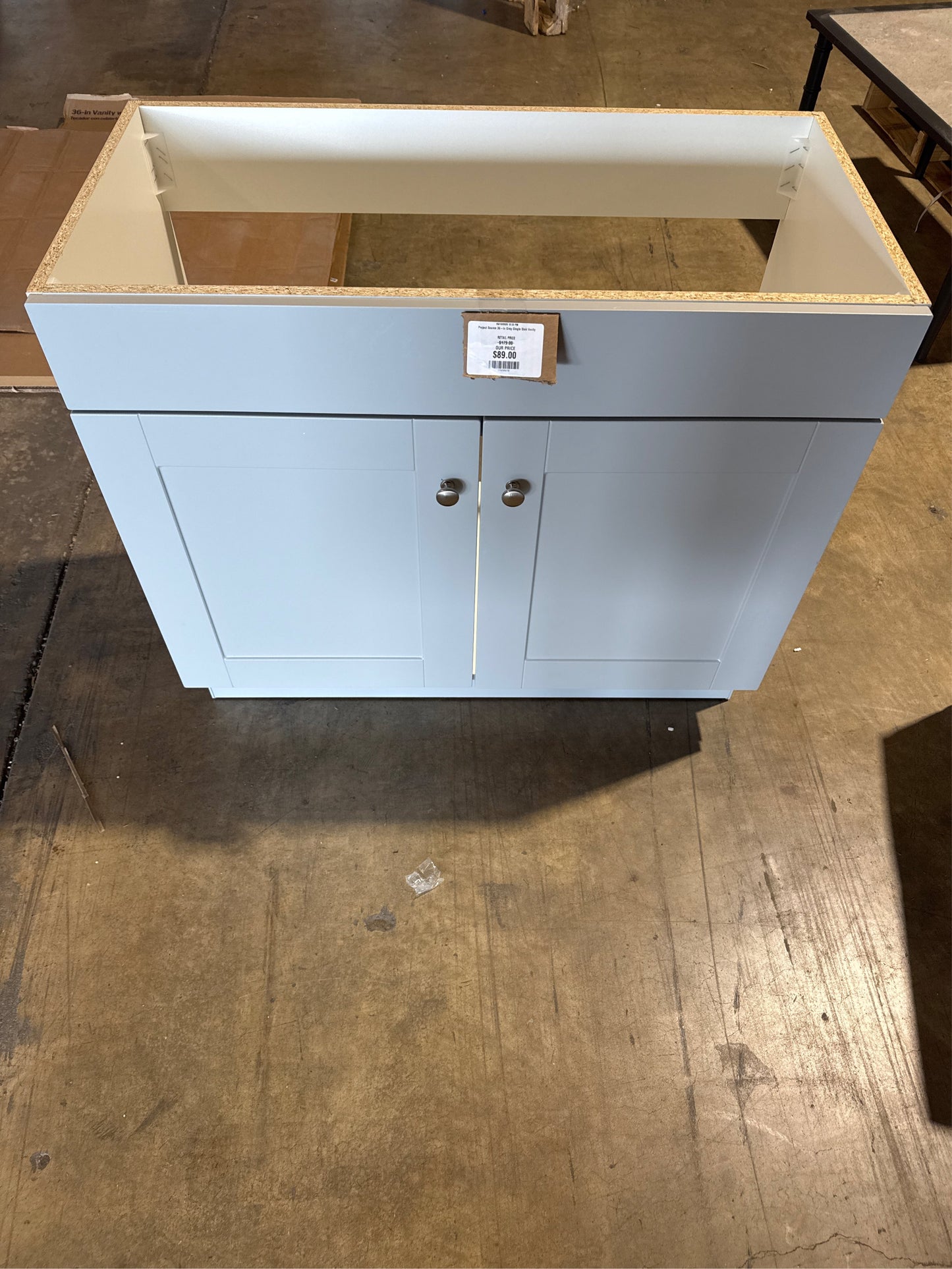 Project Source 36-in Gray Single Sink Vanity