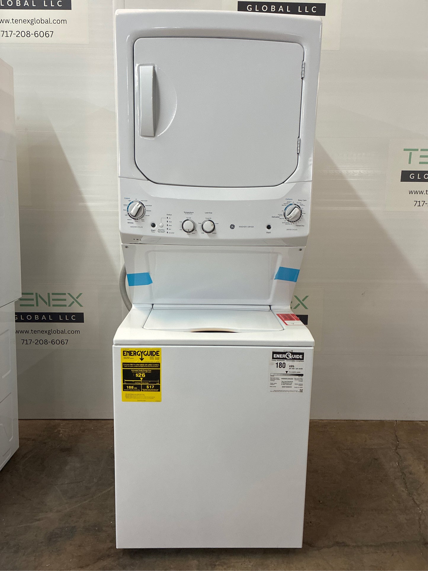 3.8 cu ft Washer 5.9 Gas Dryer Combo White