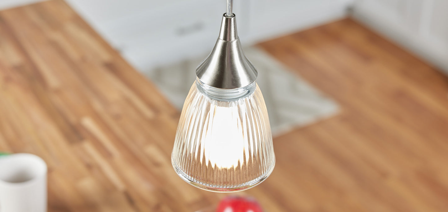 Style Selections Nickel Cylinder Pendant Light