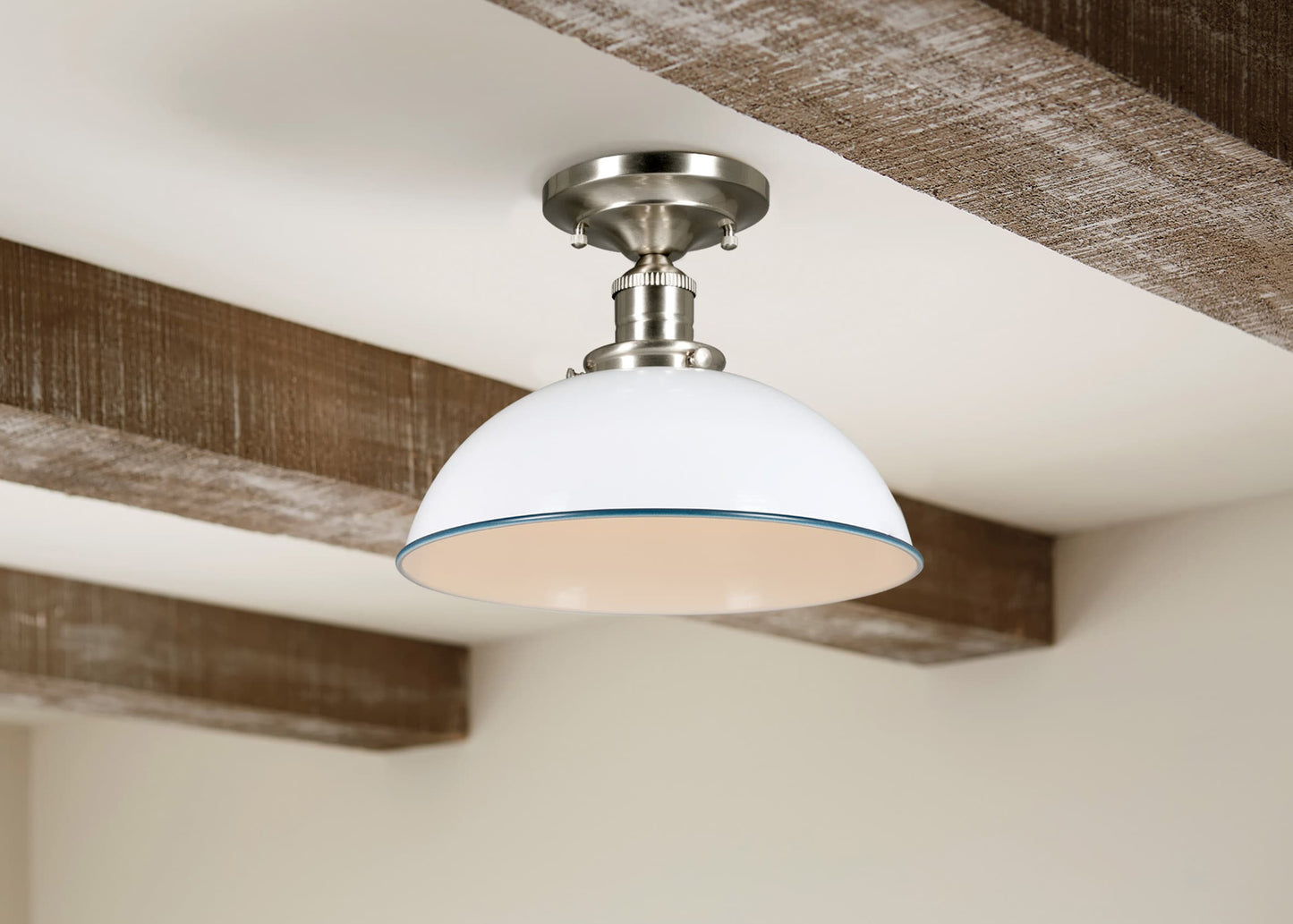 allen + roth Leigh 1-Light 12.5-in Semi Flush