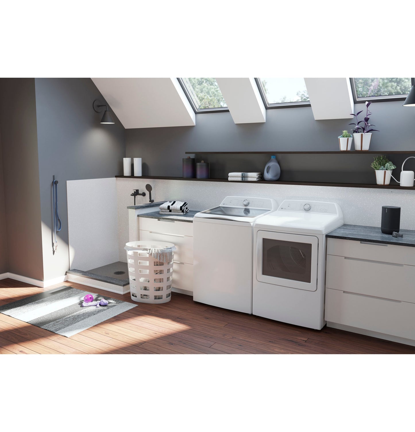 GE Profile 7.4-cu ft Electric Dryer - White