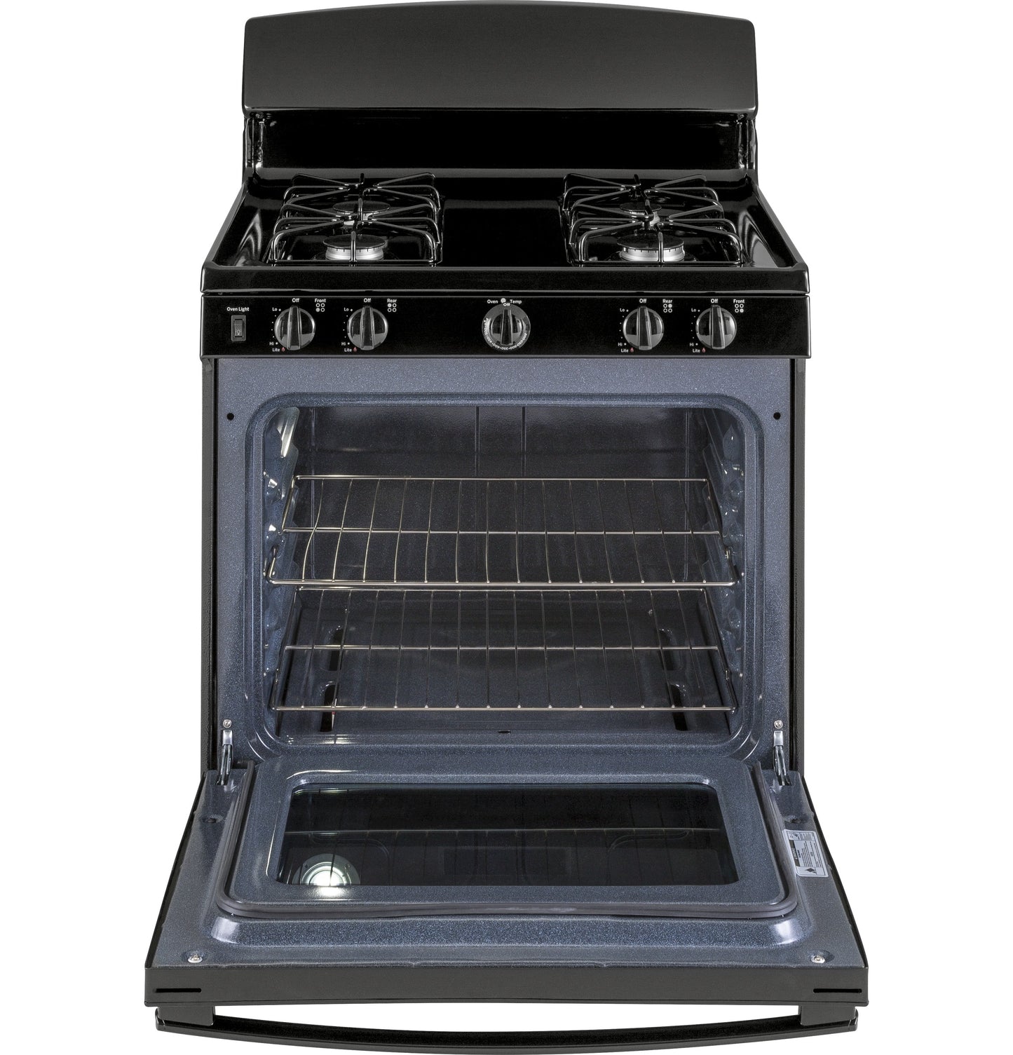 GE 30" 4-Burner 4.8-cu ft Gas Range Black