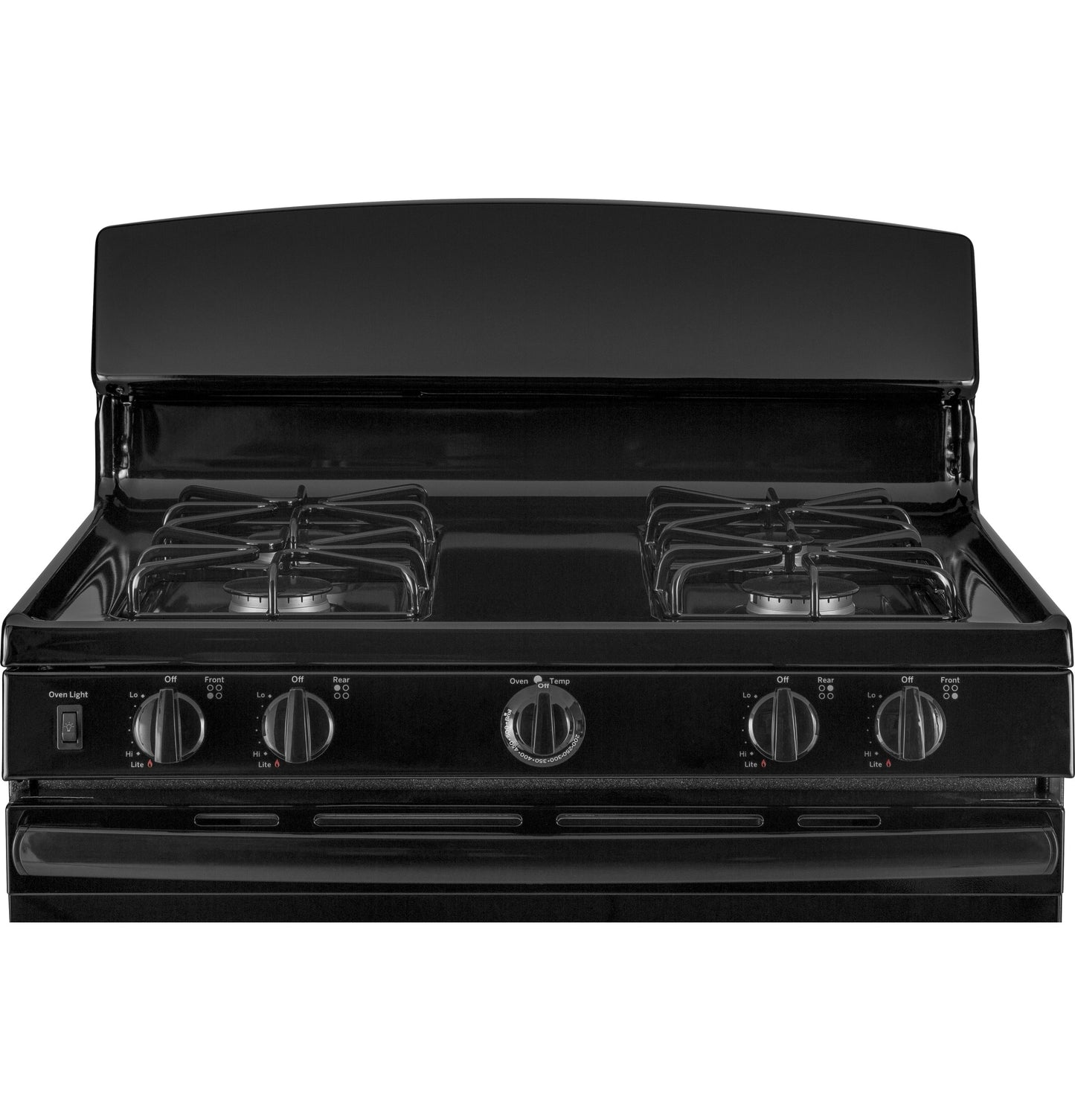GE 30" 4-Burner 4.8-cu ft Gas Range Black