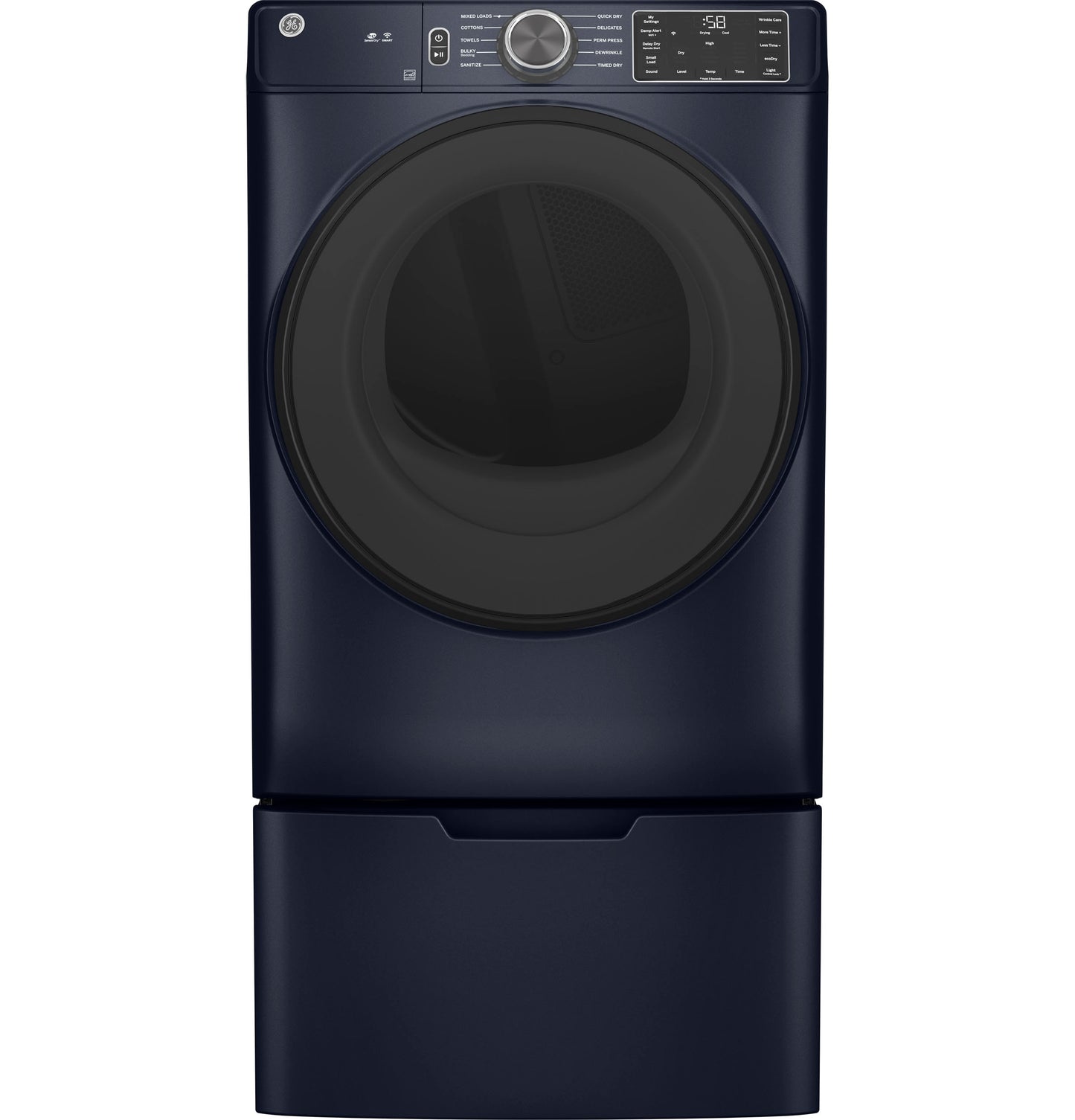 GE 7.8-cu ft Smart Gas Dryer (Sapphire Blue)