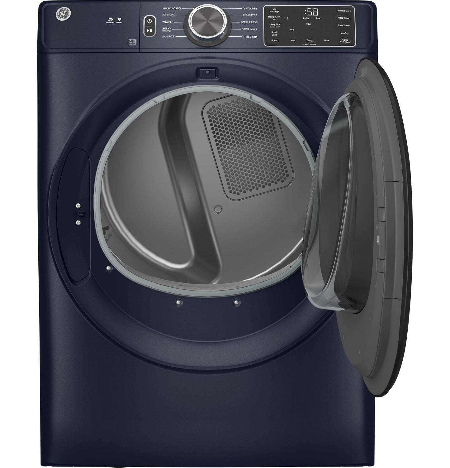 GE 7.8-cu ft Smart Gas Dryer (Sapphire Blue)