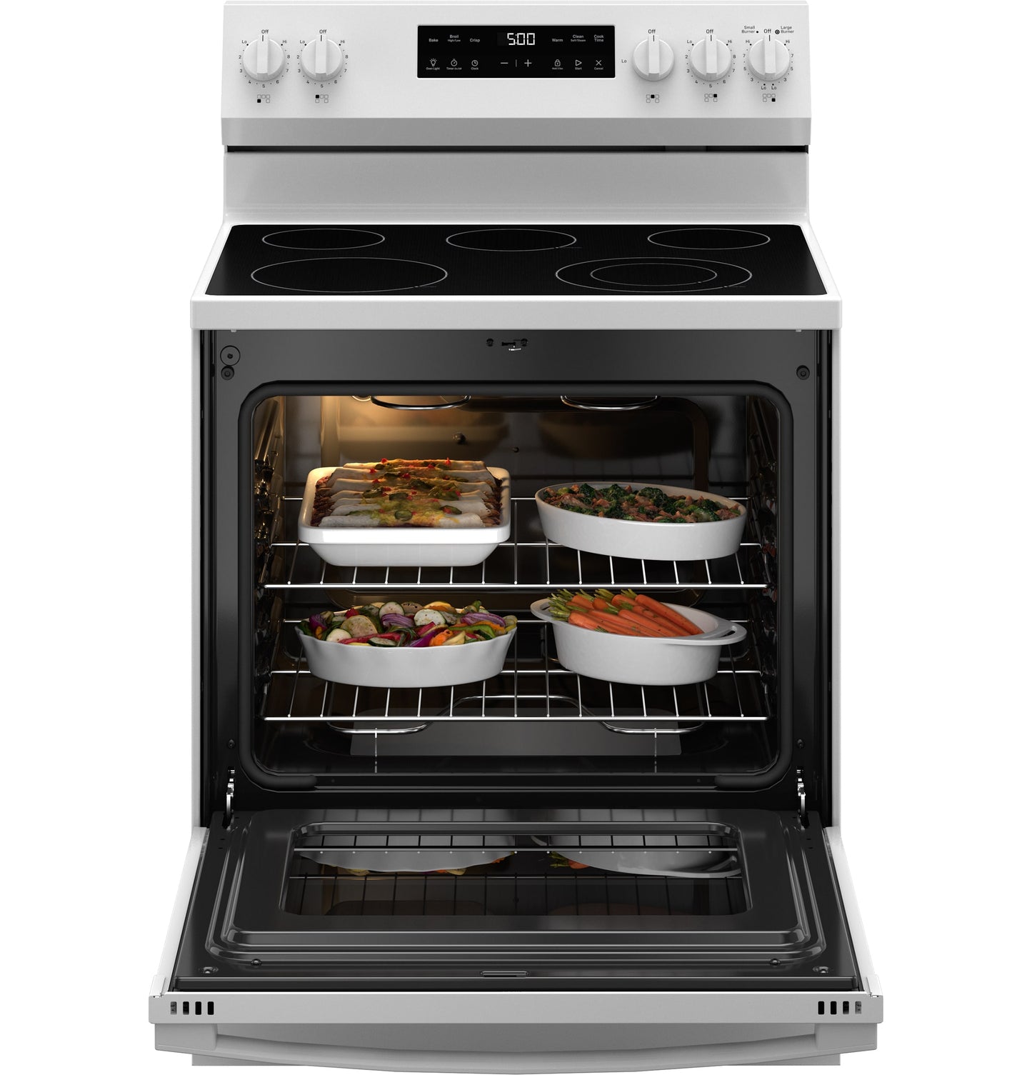 GE Crisp Mode 30-in Glass Top Electric Range
