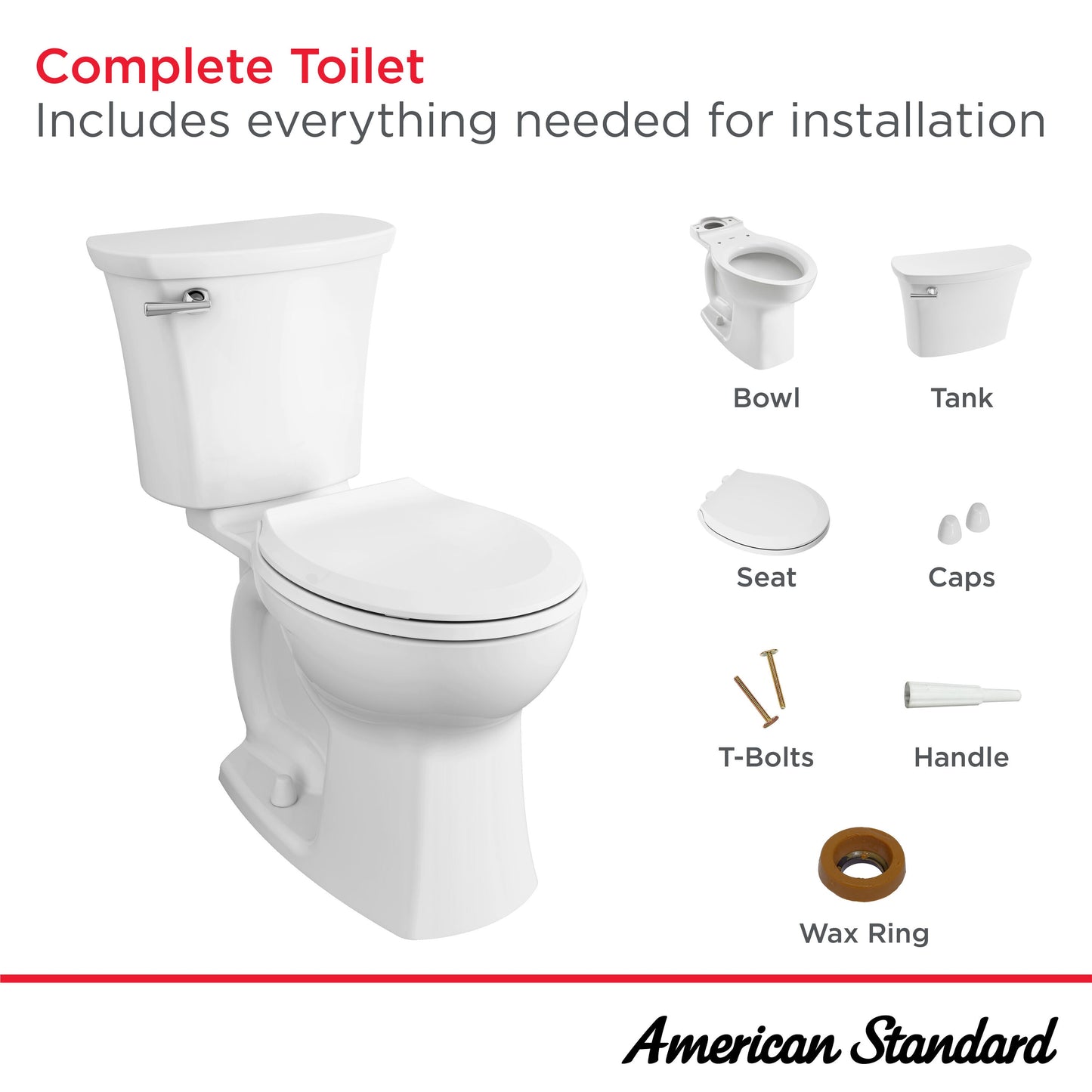 American Standard Edgemere Round Chair Toilet