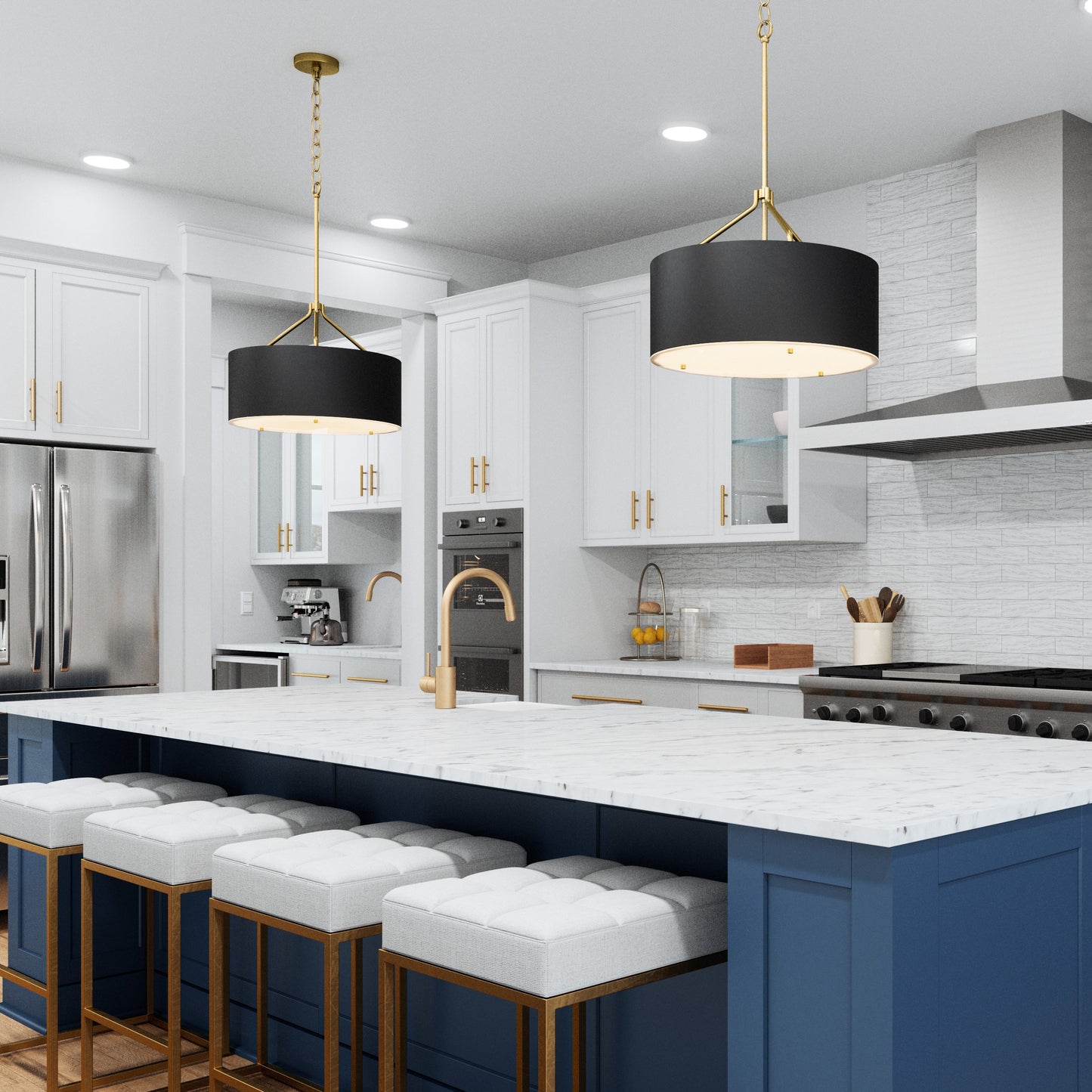 Quoizel Covington 3-Light Drum Pendant Light