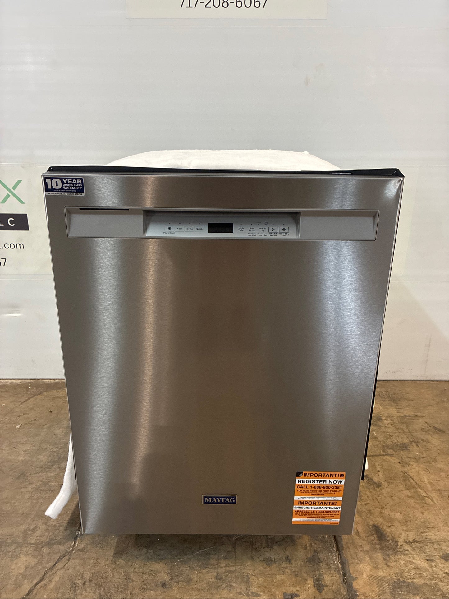 Maytag 24" SS Dishwasher, 50 dBA