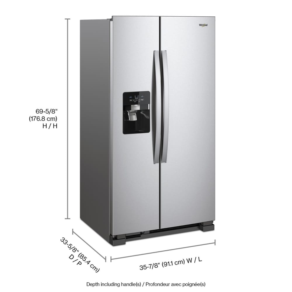 Whirlpool 24.5-cu ft Side-by-Side Fridge