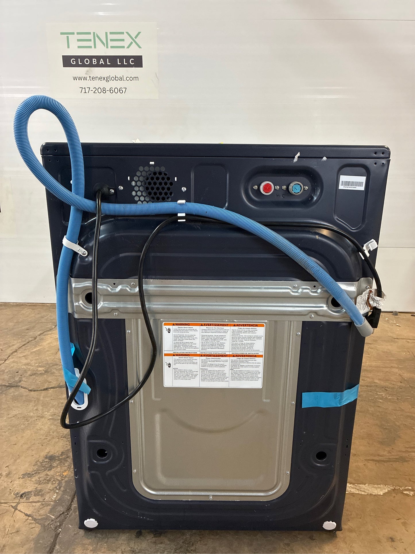 GE 5.3 cu. ft. Smart Front Load Washer, Sapphire Blue