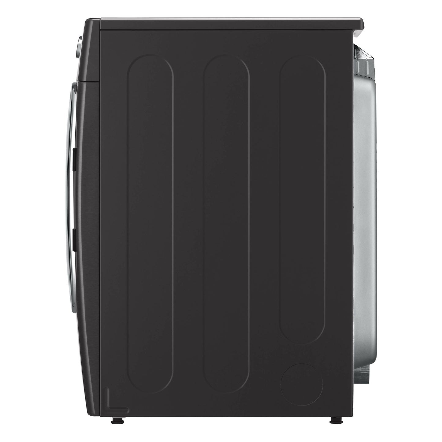 LG TurboSteam 9-cu ft Gas Dryer, Black Steel.