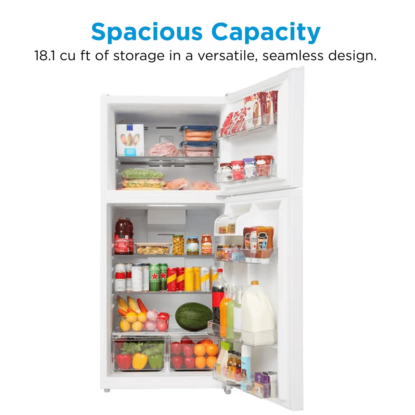 Midea Fingerprint Resistant 18.1-cu ft Refrigerator