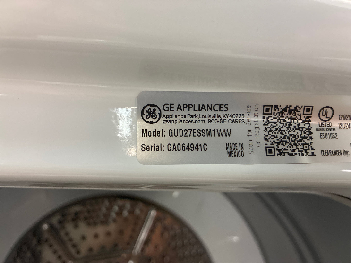 GE Washer & Electric Dryer Combo, White