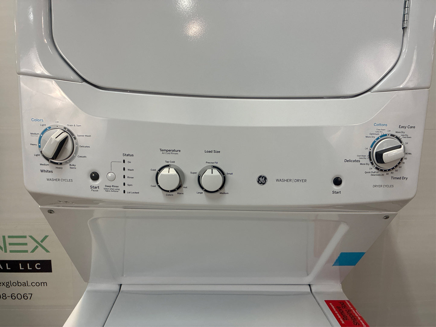 GE Washer & Electric Dryer Combo, White