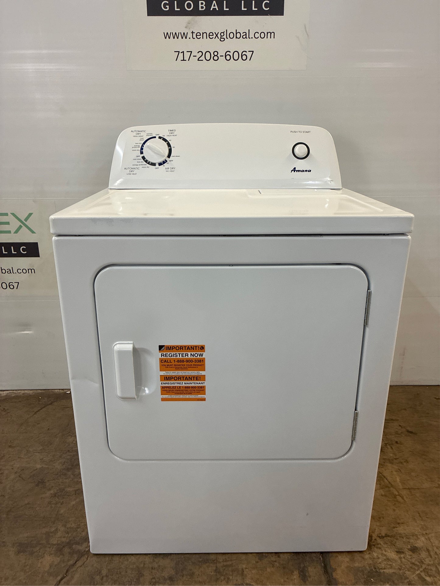 Amana 6.5 cu.ft. Vented Electric Dryer in White