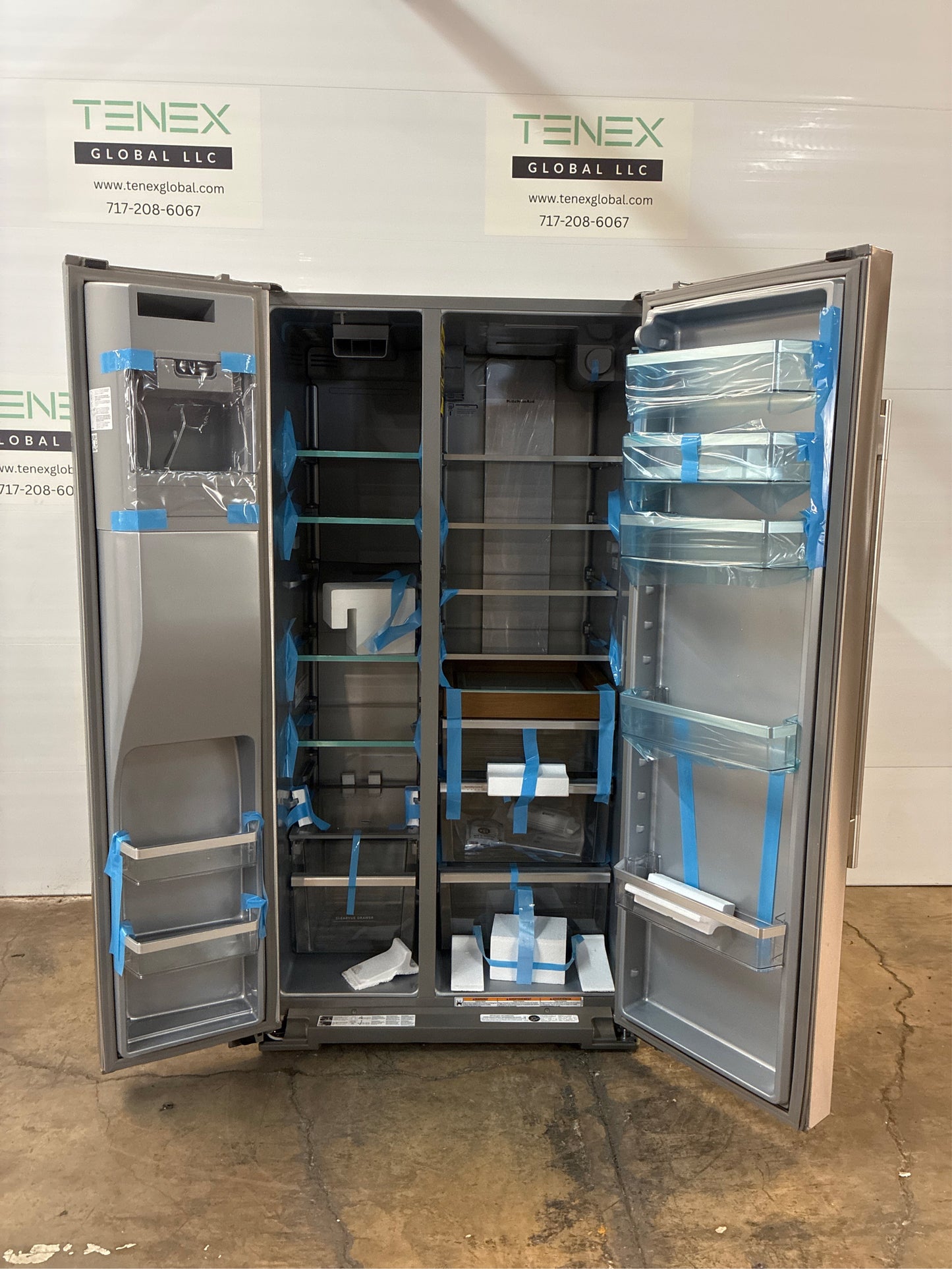 KitchenAid 36 in. Side-by-Side Refrigerator, Stainless