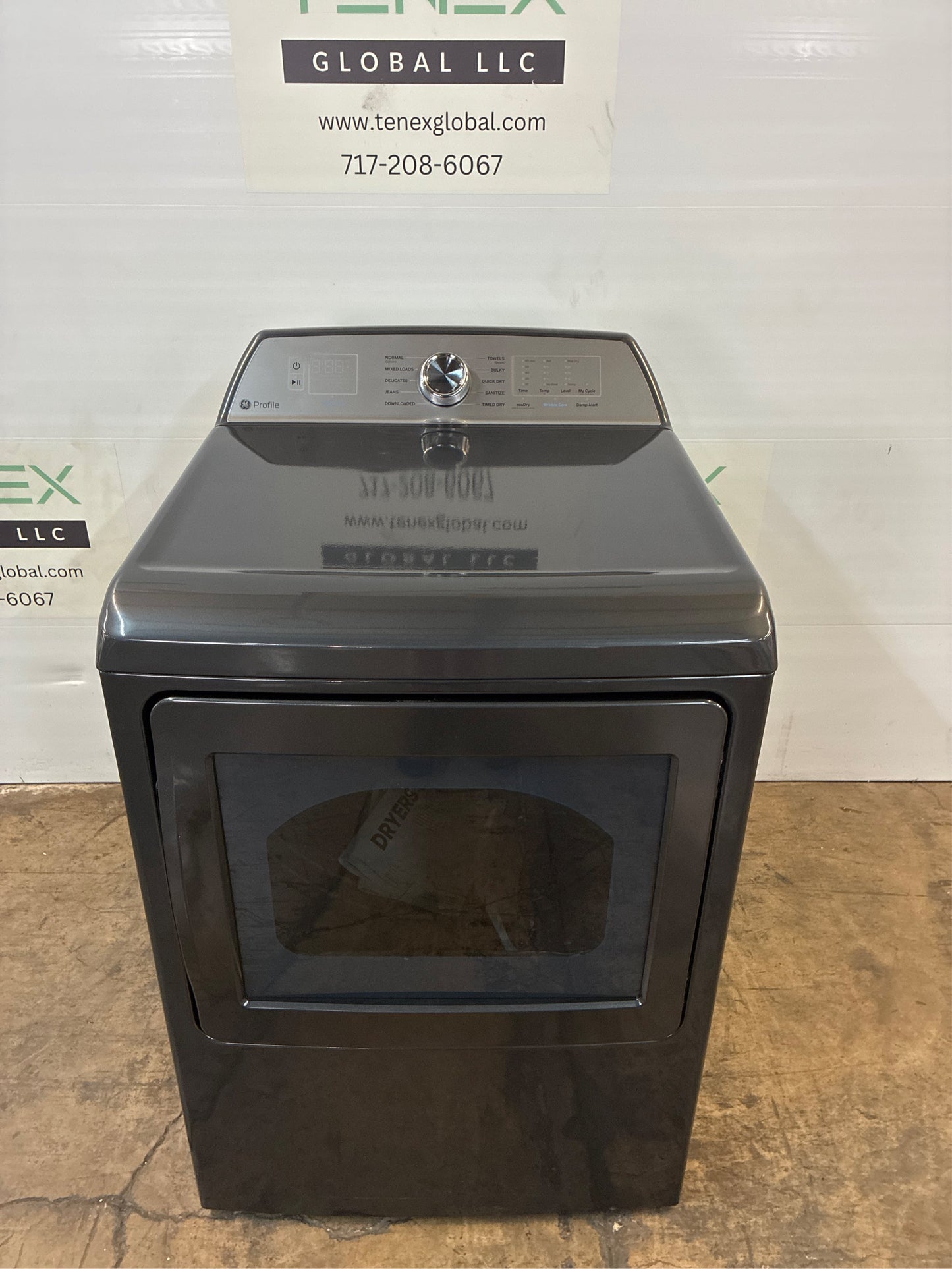 GE Profile 7.4-cu ft Electric Dryer (Gray)