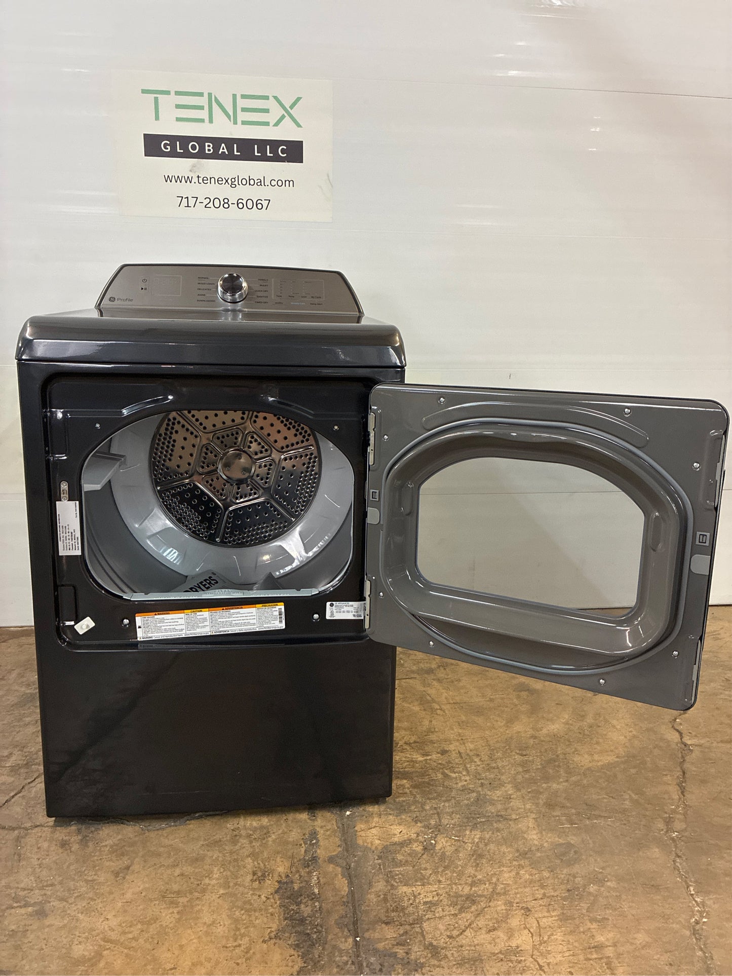 GE Profile 7.4-cu ft Electric Dryer (Gray)