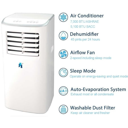 JHS 5,000 BTU Portable Air Conditioner, A019J-05KR