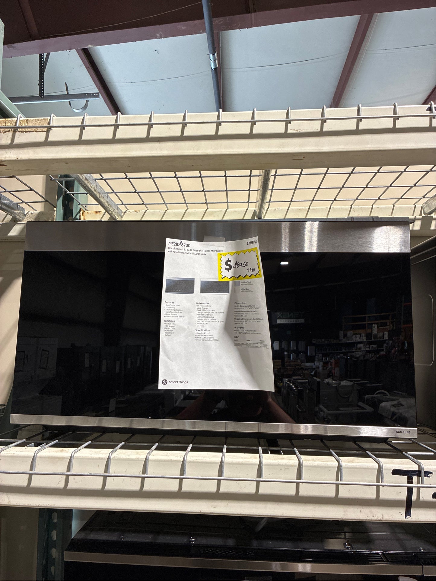 Smart Microwave 2.1 cu. ft. Stainless Steel