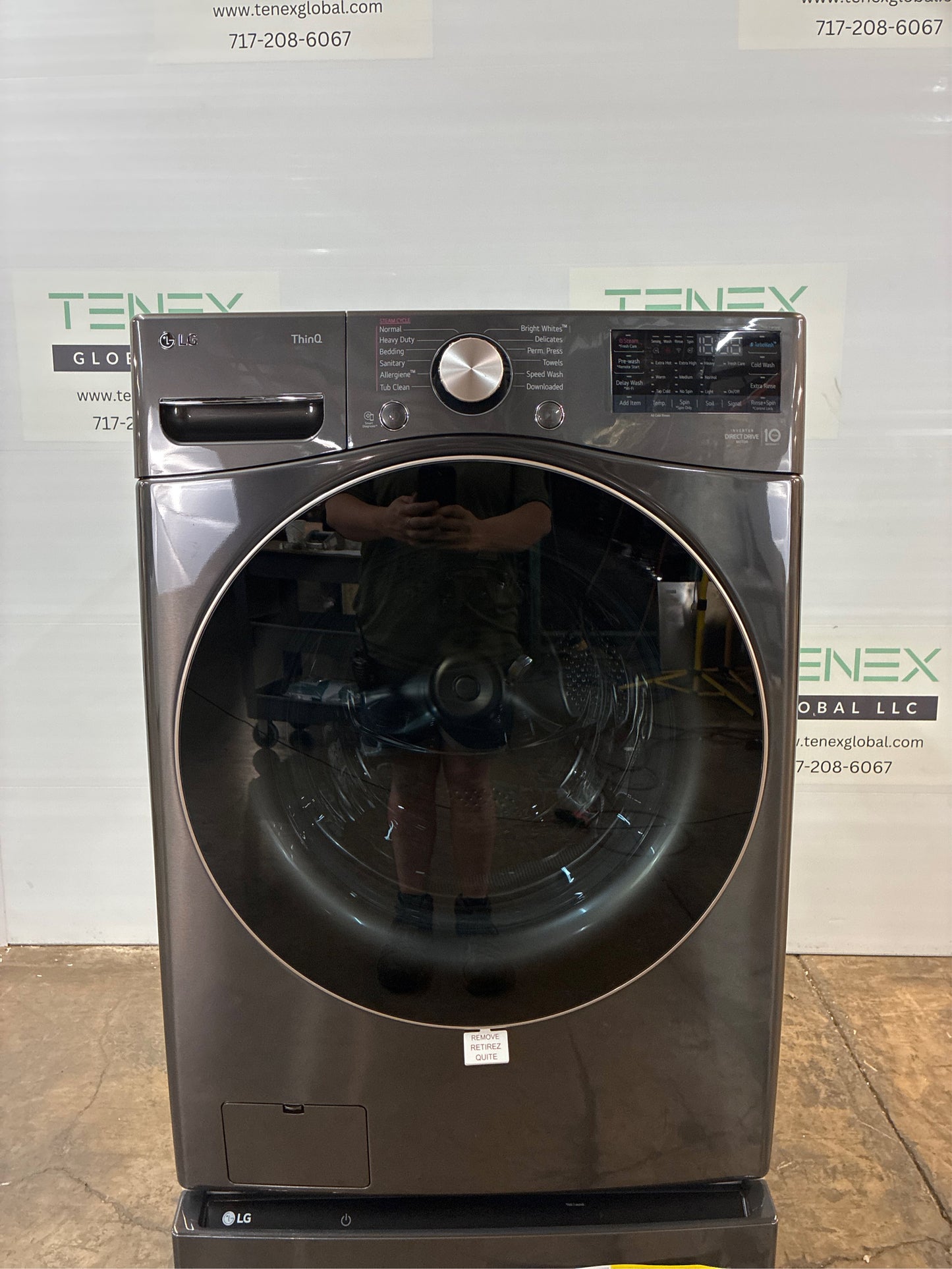 LG 4.5 Cu. Ft. Front Load Washer, Black Steel
